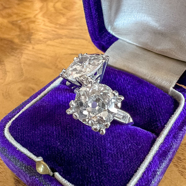 Vintage Toi & Moi Diamond Engagement Ring, 4.82ctw - Image 4