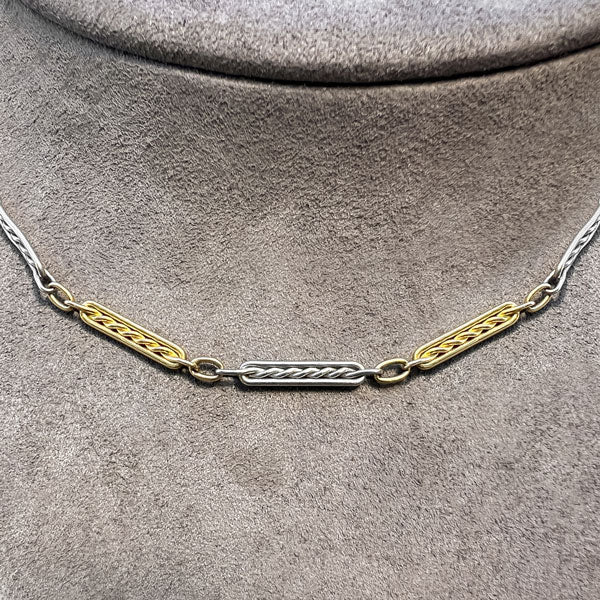 Vintage Two-Toned Watch Chain - Image 2