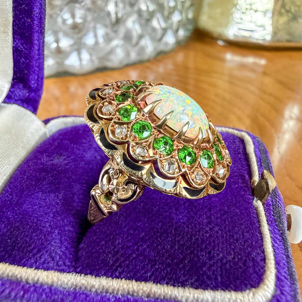 Vintage Victorian Revival Opal Ring - Image 3