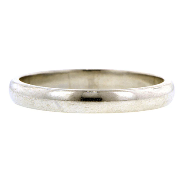 Vintage Wedding Band, Platinum, Size 5.25