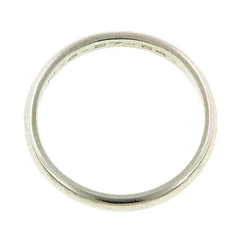 Vintage Half Round Wedding Band Ring, Size 6 - Image 2