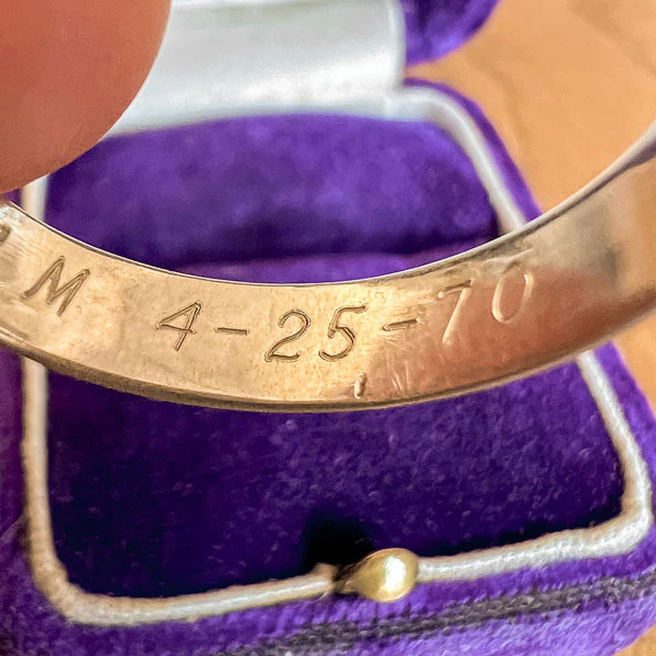Vintage Wedding Band Ring, Size 10 - Image 4
