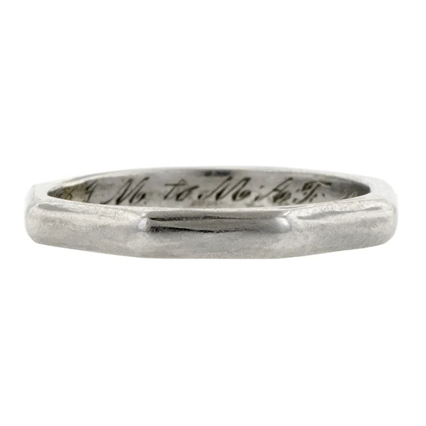 Vintage Wedding Band Ring, Size 4.5