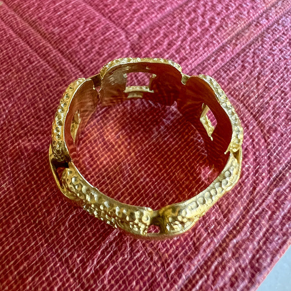 Vintage Wide Chain Link Ring, Size 6.75 - Image 3