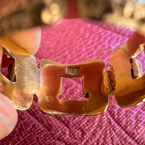 Vintage Wide Chain Link Ring, Size 6.75 - Image 4
