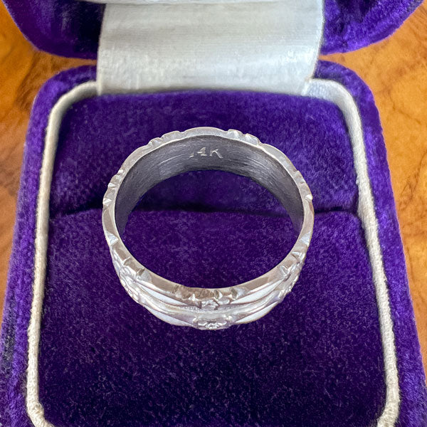 Vintage Wide Patterned Band Ring, Size 6 1/4 - Image 3