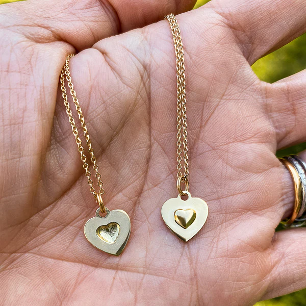 You and Me Heart Pendant Necklace- Heirloom by Doyle & Doyle - Image 10