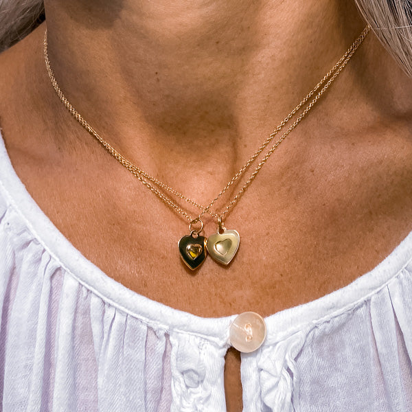 You and Me Heart Pendant Necklace- Heirloom by Doyle & Doyle - Image 3