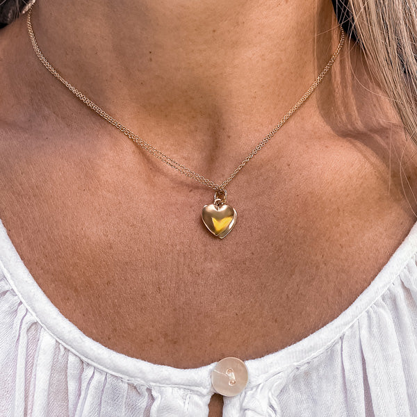 You and Me Heart Pendant Necklace- Heirloom by Doyle & Doyle - Image 4