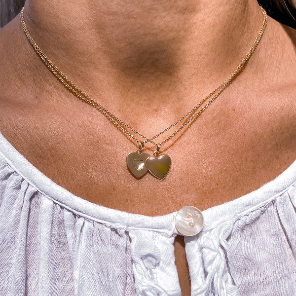 You and Me Heart Pendant Necklace- Heirloom by Doyle & Doyle - Image 9