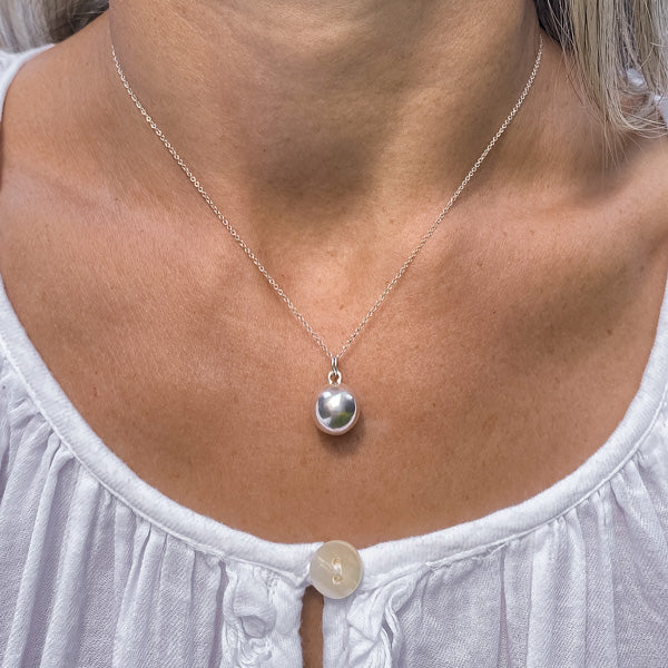 You and Me Sphere Heart Pendant Necklace- Heirloom by Doyle & Doyle - Image 4